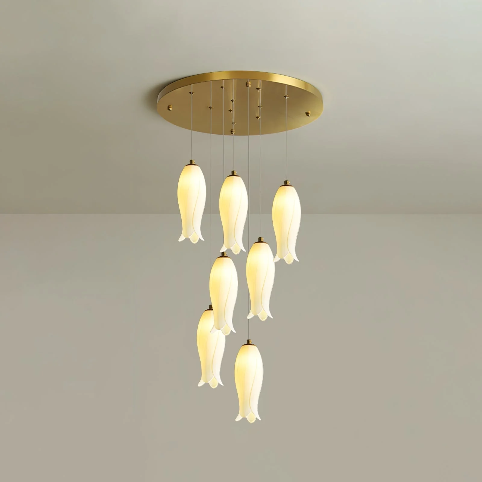Sylirion Alabaster Brass Chandelier - Image 32