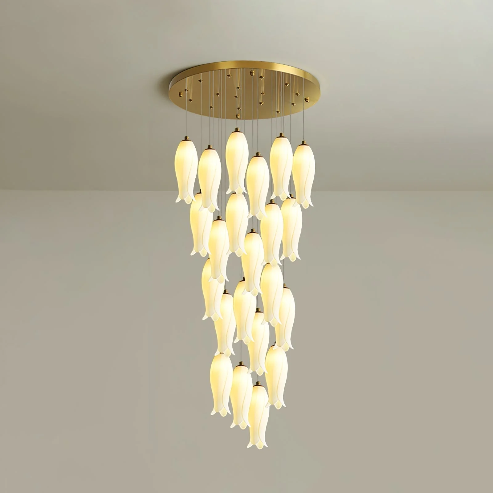 Sylirion Alabaster Brass Chandelier - Image 38