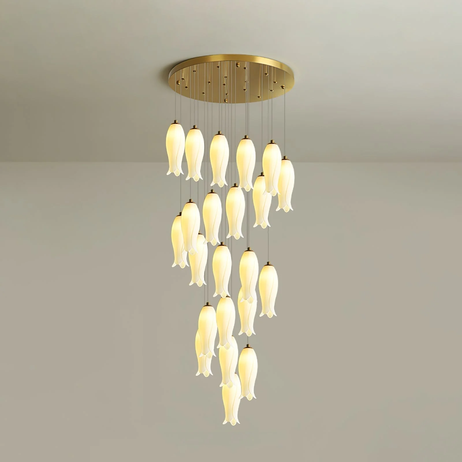 Sylirion Alabaster Brass Chandelier - Image 39