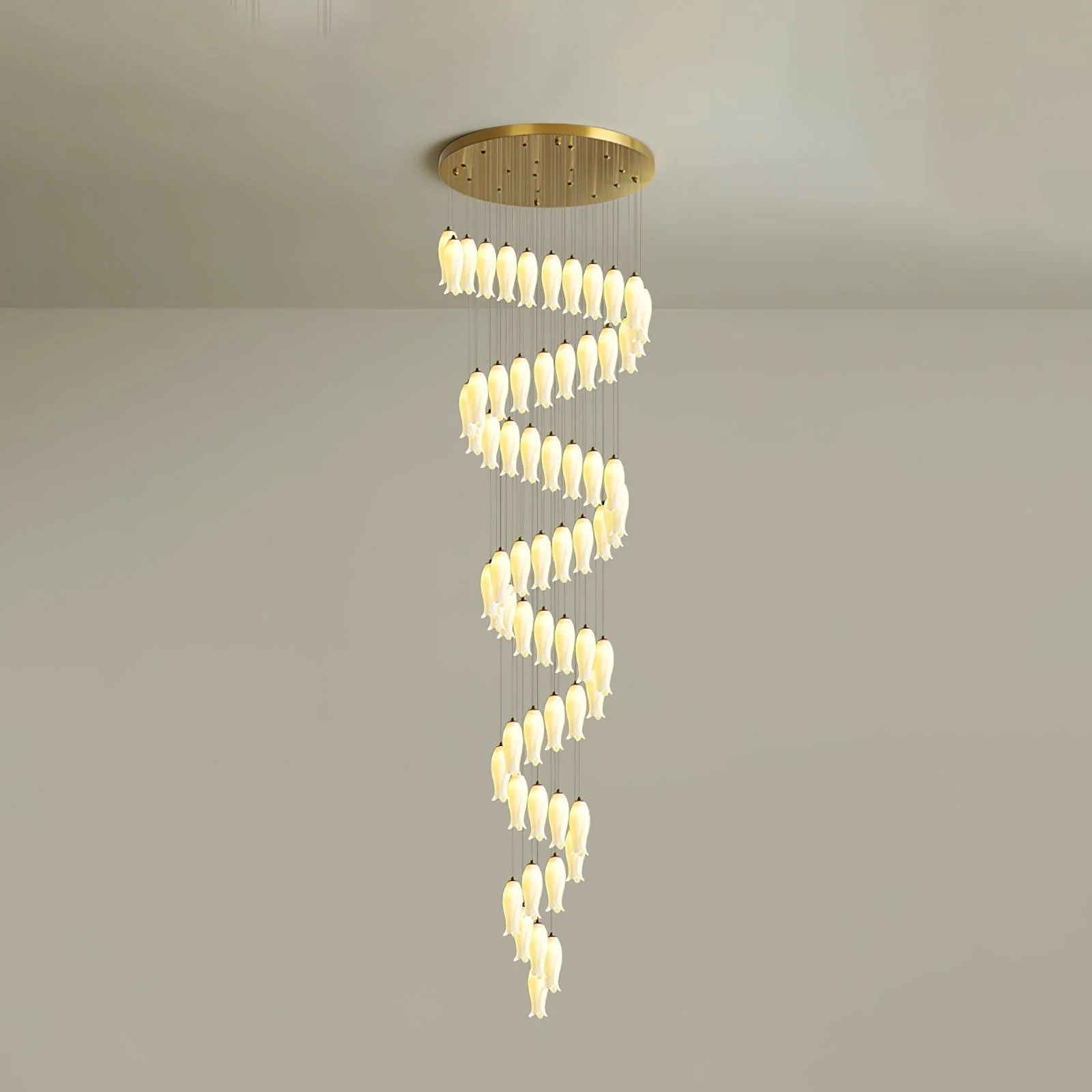 Sylirion Alabaster Brass Chandelier - Image 47