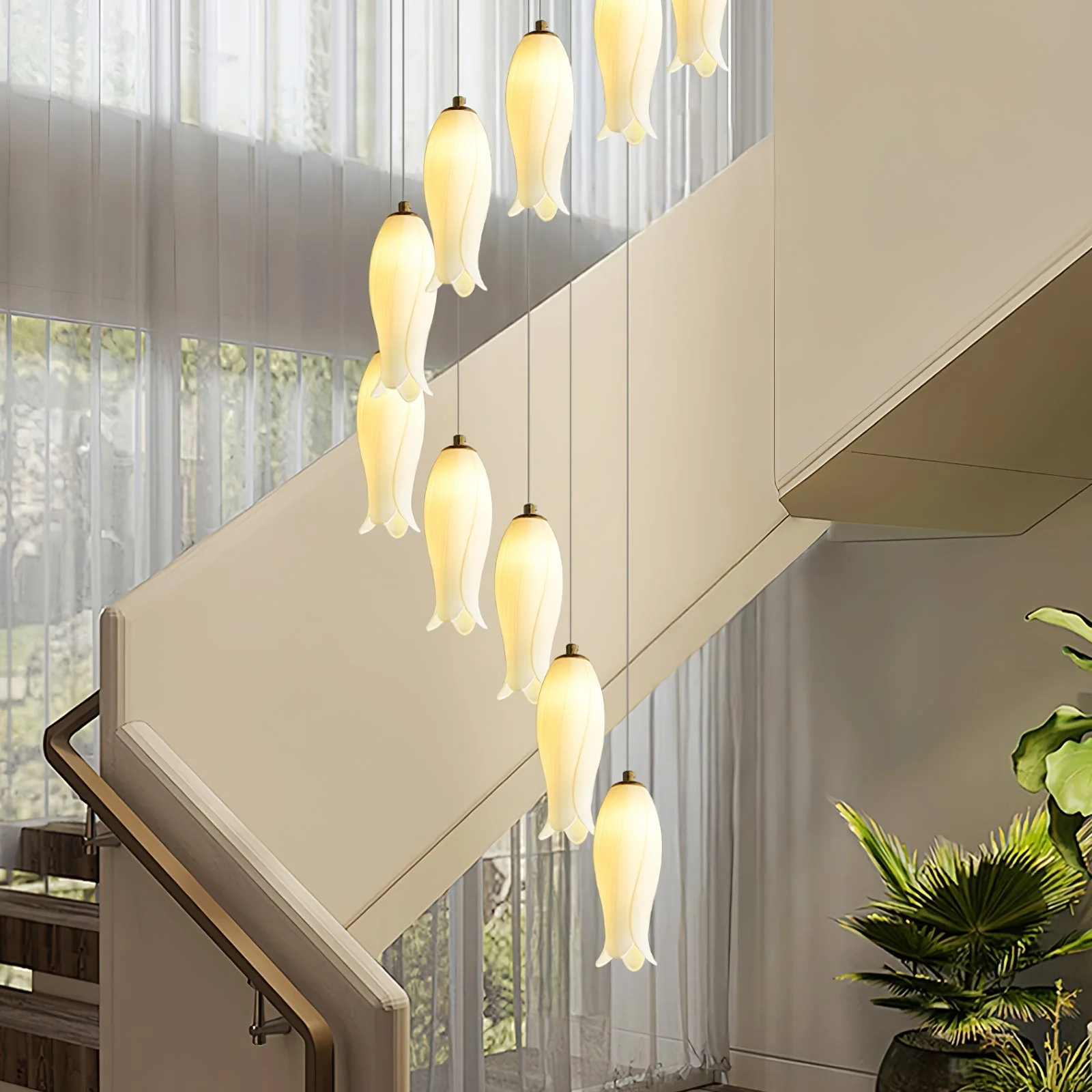 Sylirion Alabaster Brass Chandelier - Image 48
