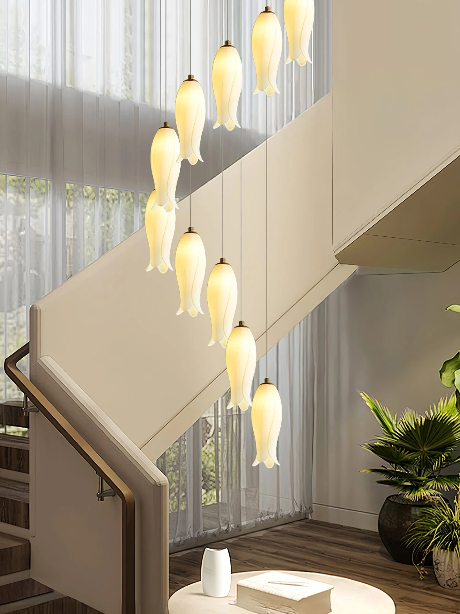 Sylirion Alabaster Brass Chandelier - Image 53