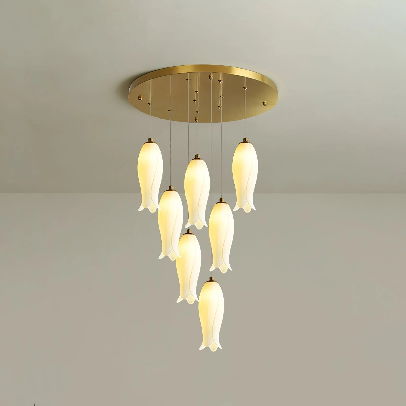 Sylirion Alabaster Brass Chandelier - Image 54