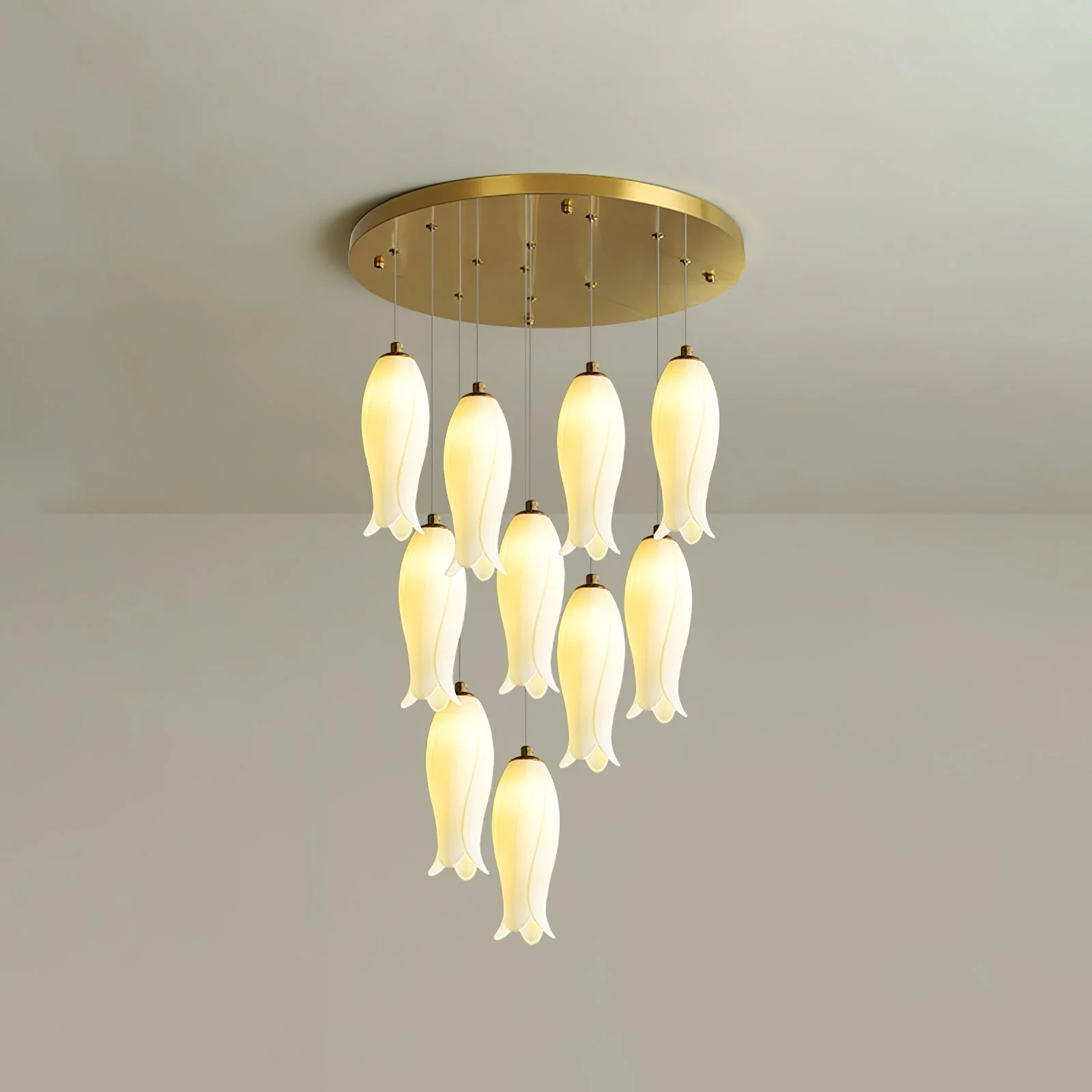 Sylirion Alabaster Brass Chandelier - Image 55