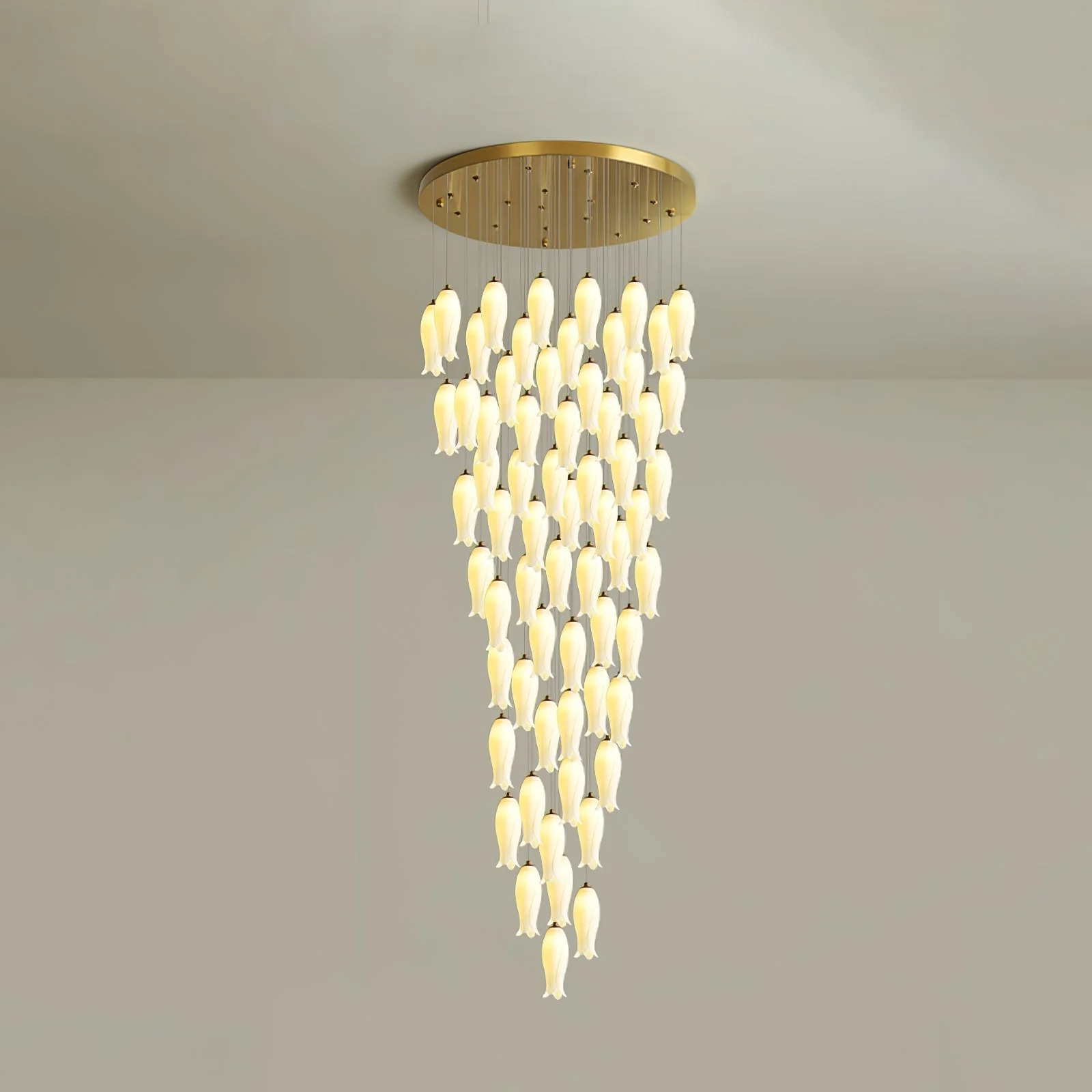 Sylirion Alabaster Brass Chandelier - Image 7