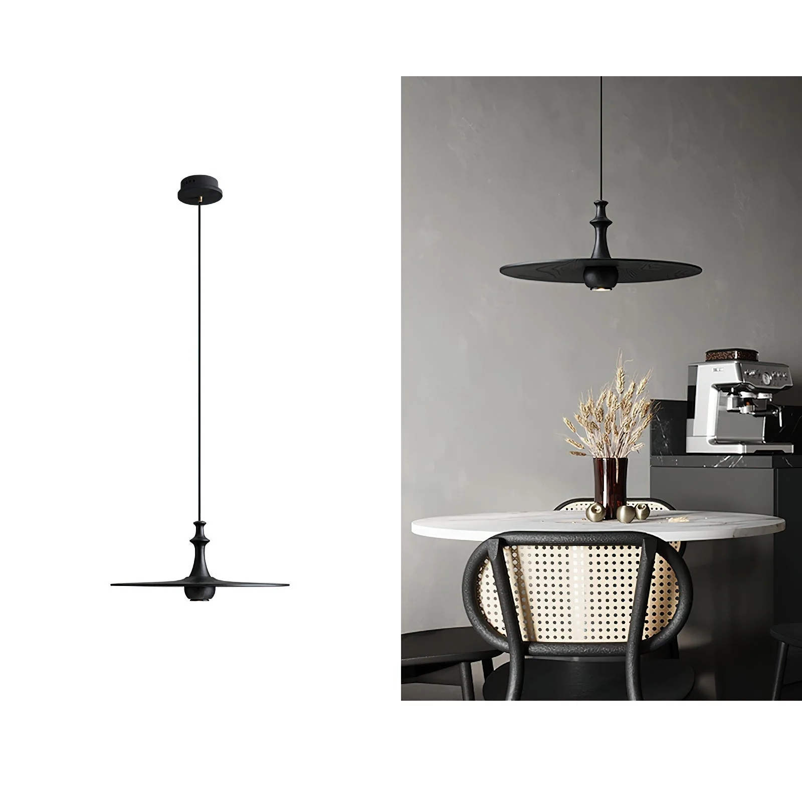 Syrinyra Sculptural Wood Disc Pendant Light - Image 11