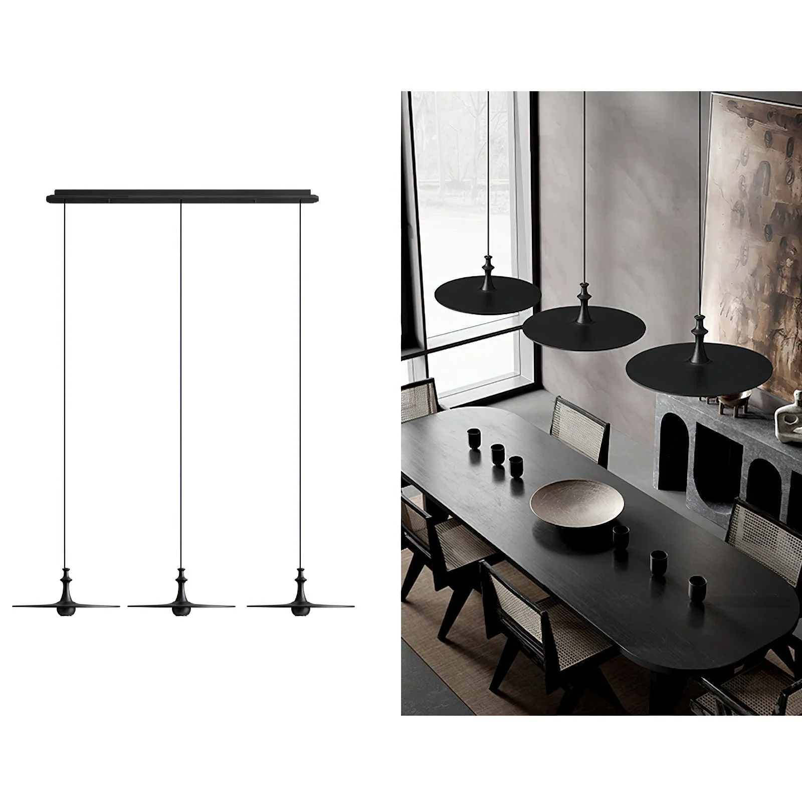 Syrinyra Sculptural Wood Disc Pendant Light - Image 17