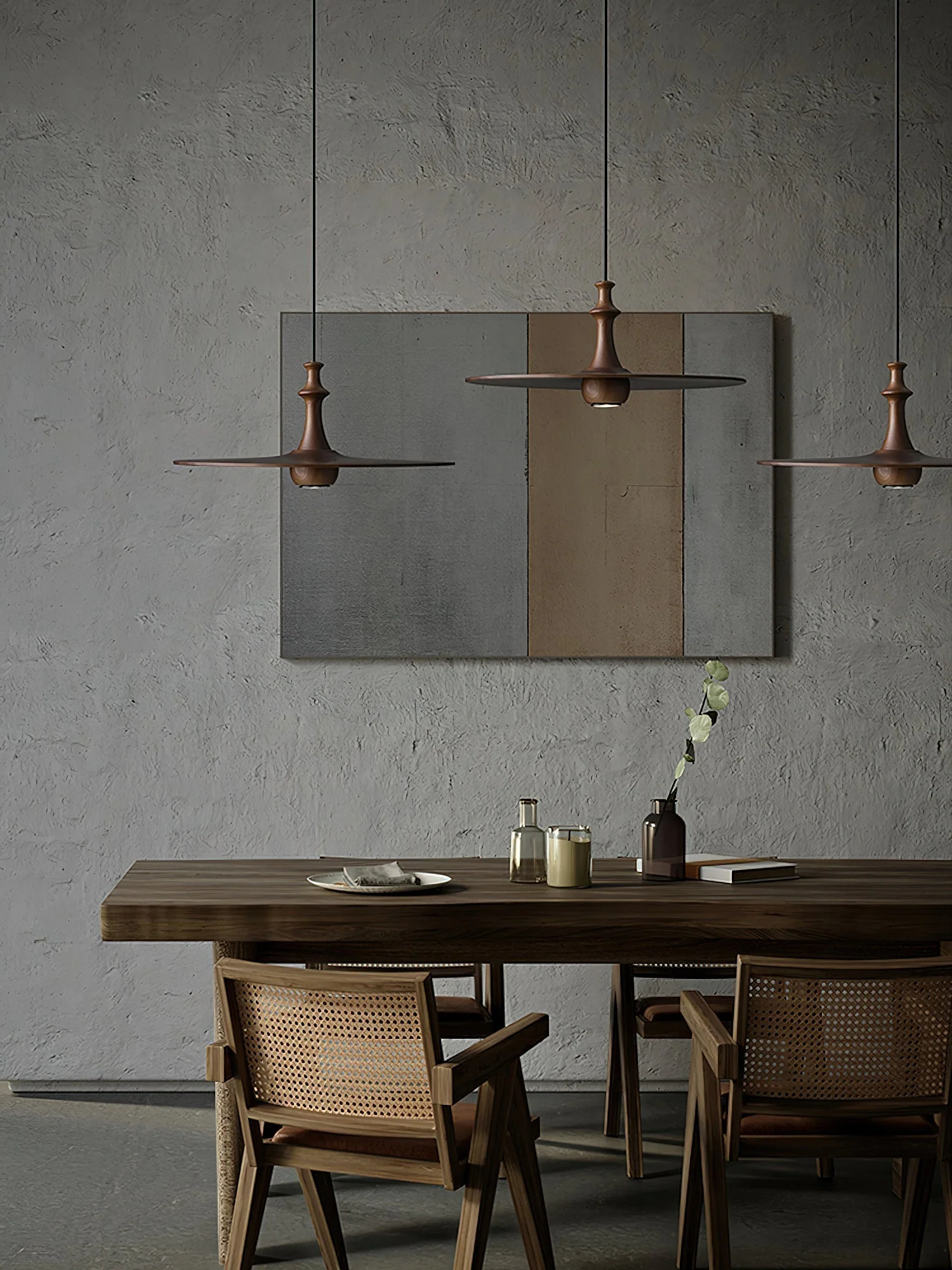 Syrinyra Sculptural Wood Disc Pendant Light - Image 23