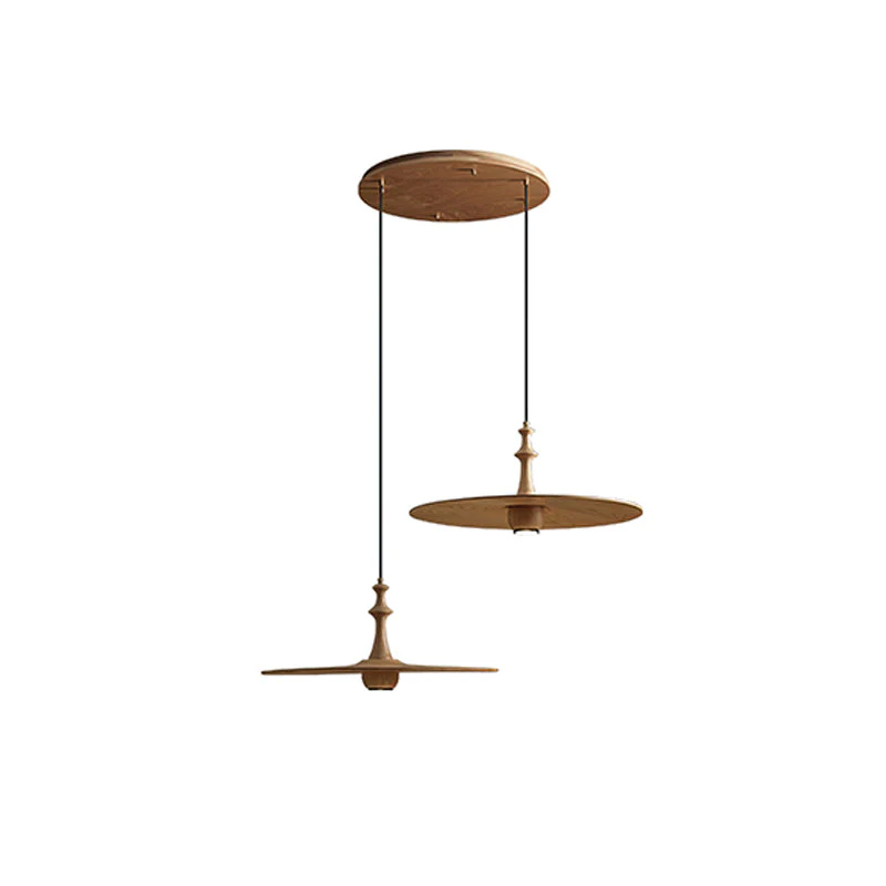 Syrinyra Sculptural Wood Disc Pendant Light - Image 39
