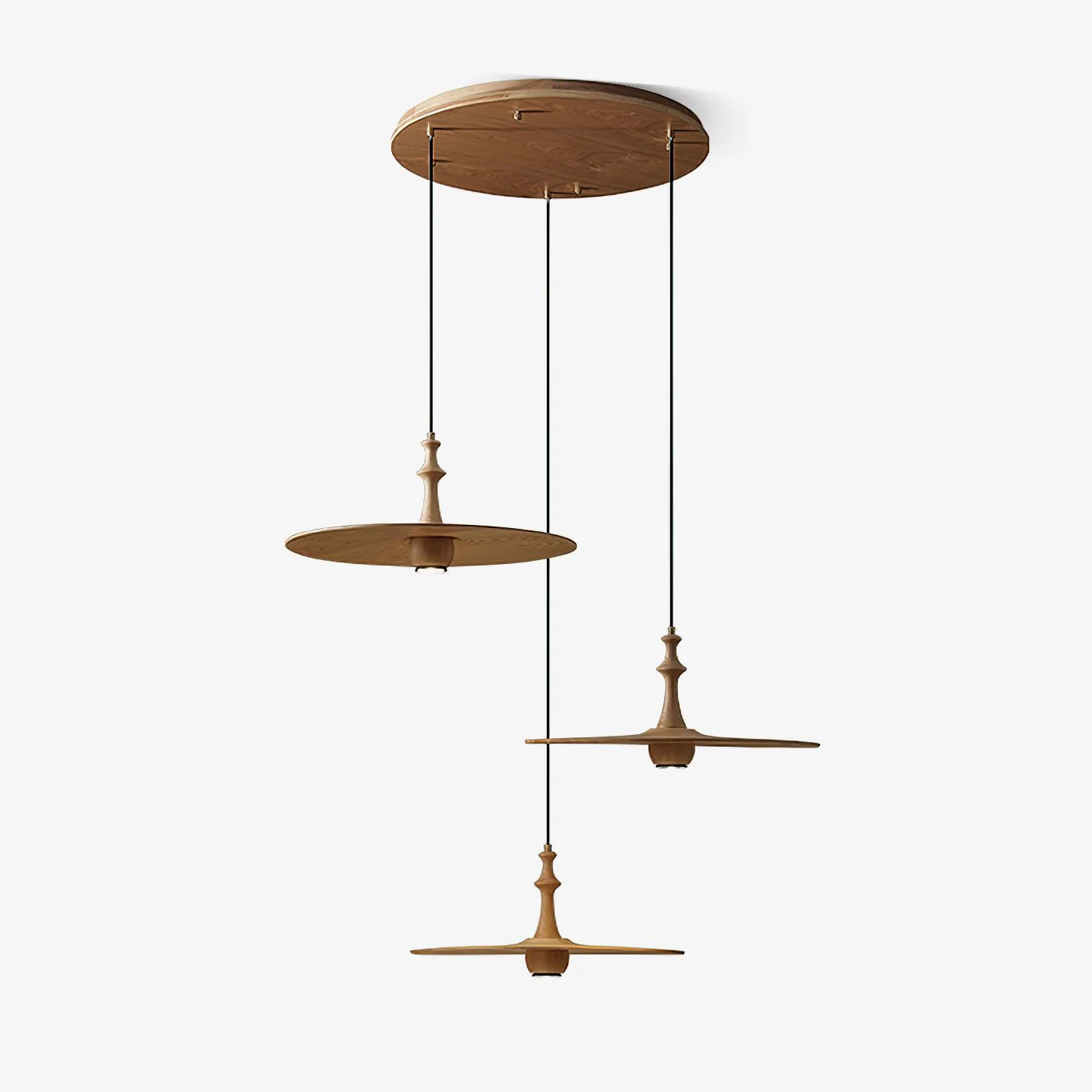 Syrinyra Sculptural Wood Disc Pendant Light - Image 41