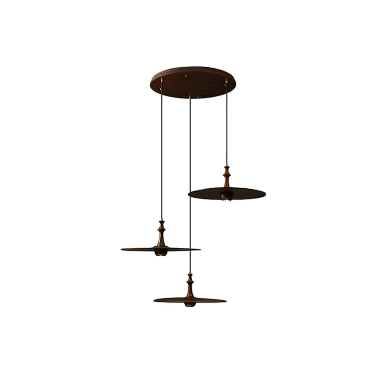 Syrinyra Sculptural Wood Disc Pendant Light - Image 43