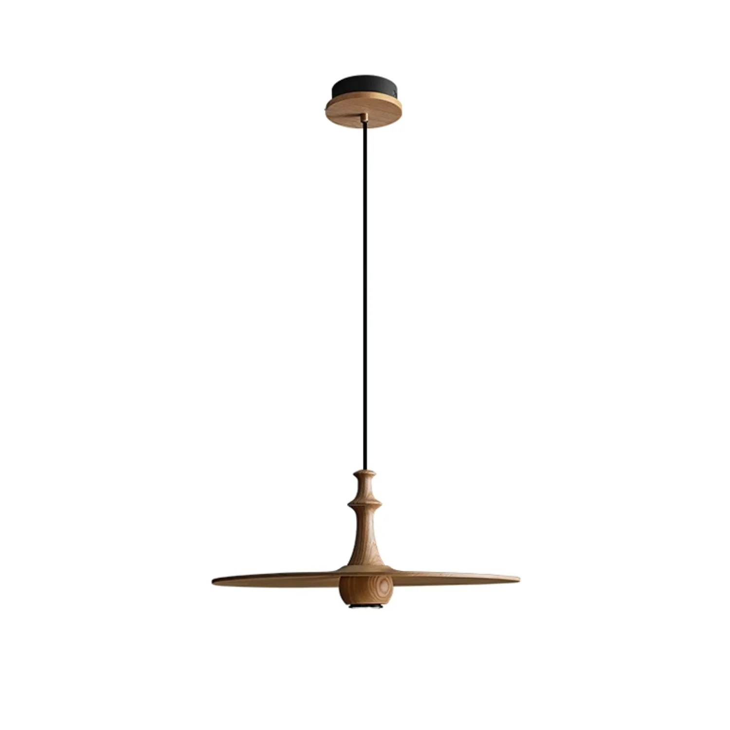 Syrinyra Sculptural Wood Disc Pendant Light - Image 5