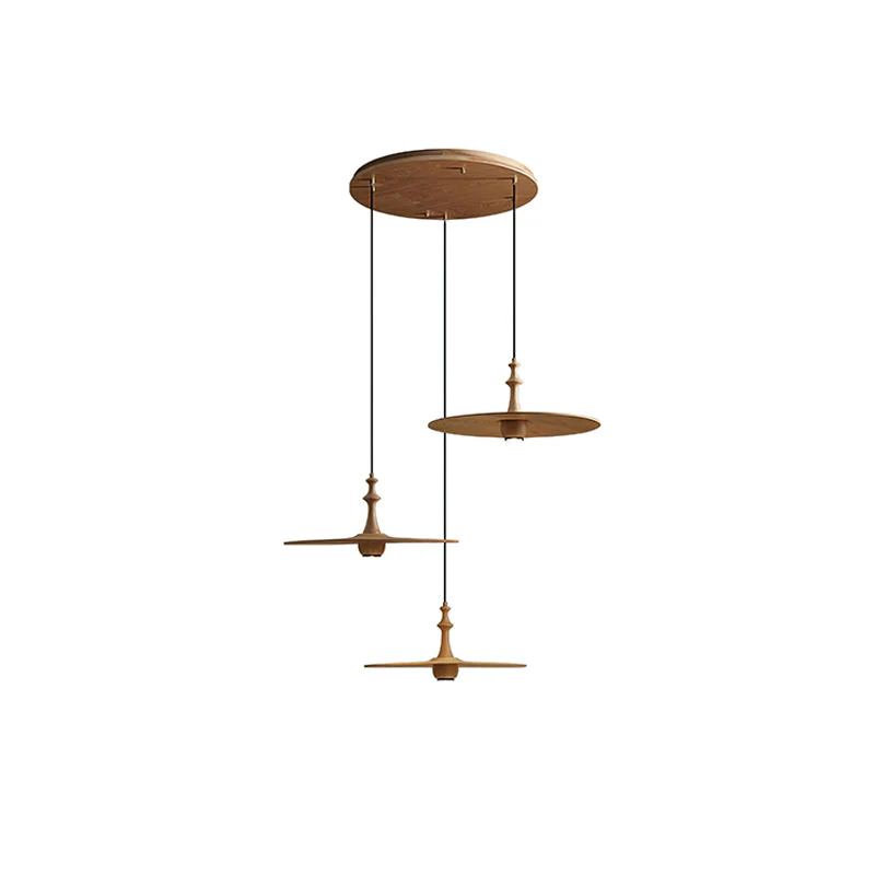 Syrinyra Sculptural Wood Disc Pendant Light - Image 61