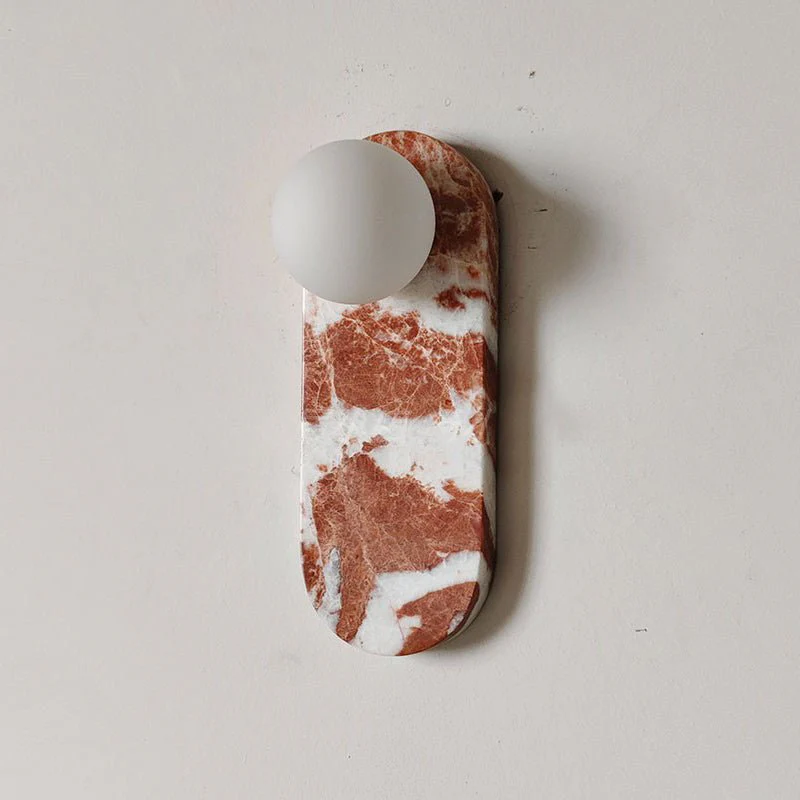 Sysolion Modern Minimalist Glass Marble Wall Lamp - Image 14