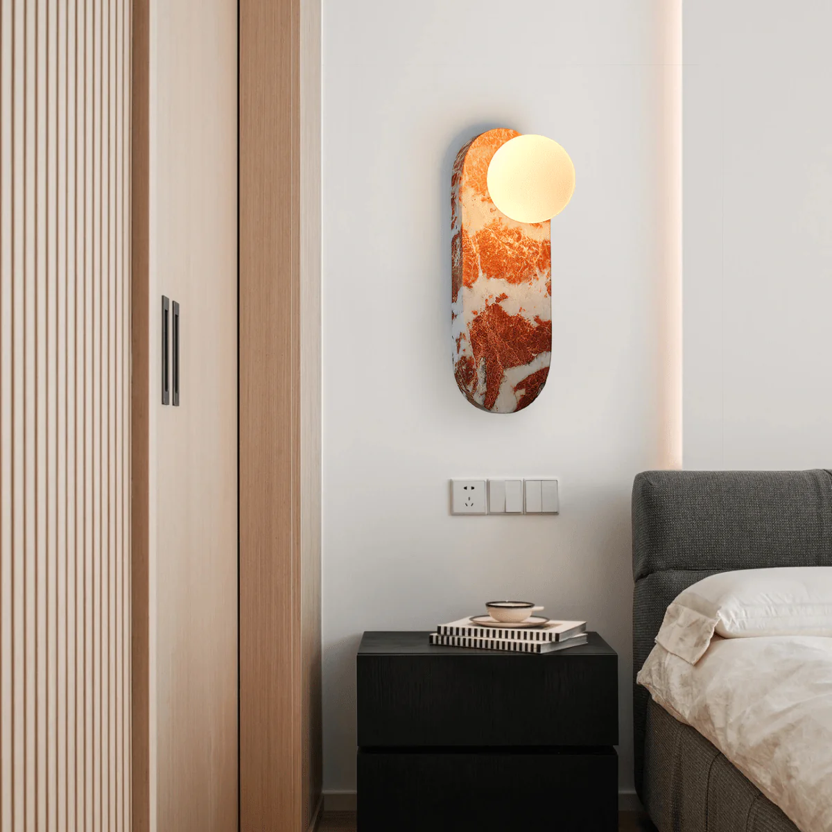 Sysolion Modern Minimalist Glass Marble Wall Lamp - Image 16