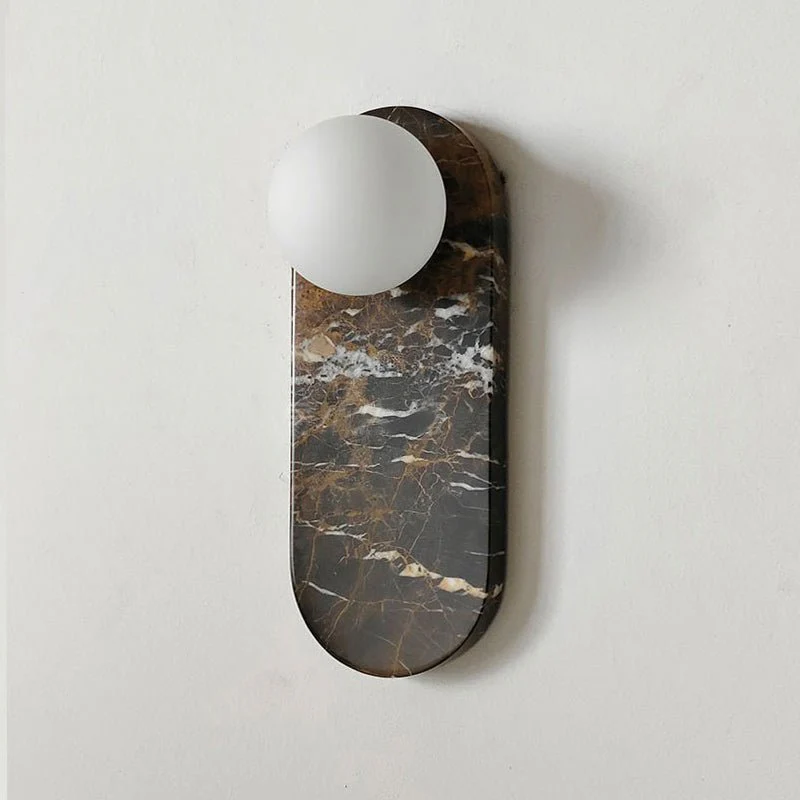Sysolion Modern Minimalist Glass Marble Wall Lamp - Image 4