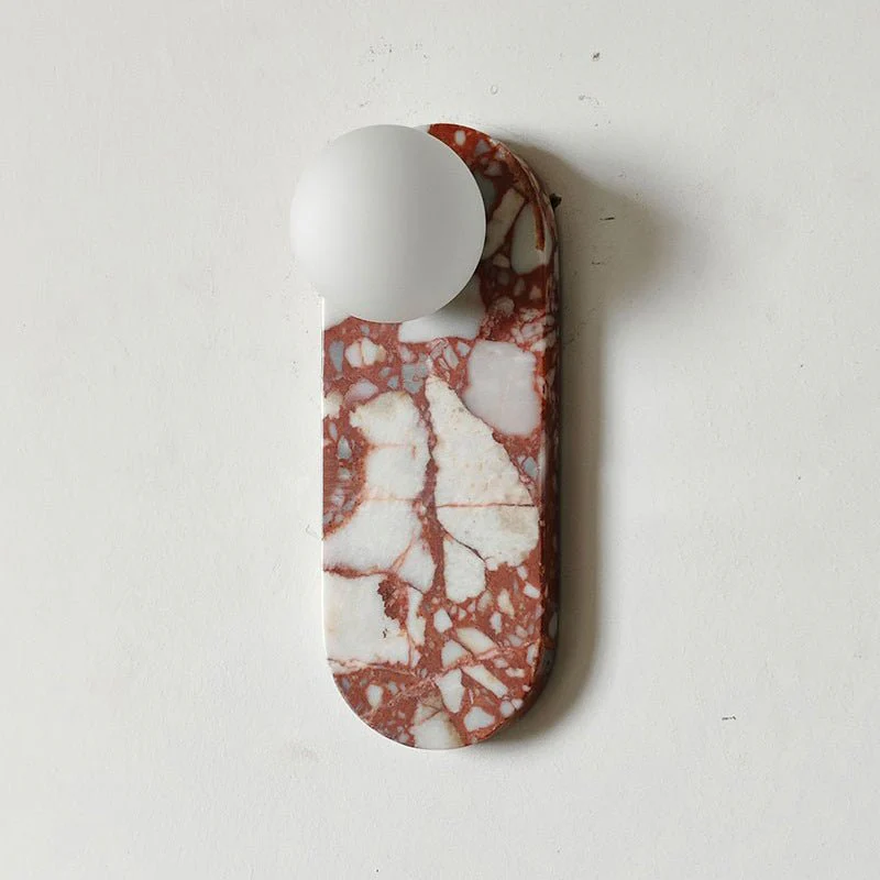 Sysolion Modern Minimalist Glass Marble Wall Lamp - Image 5
