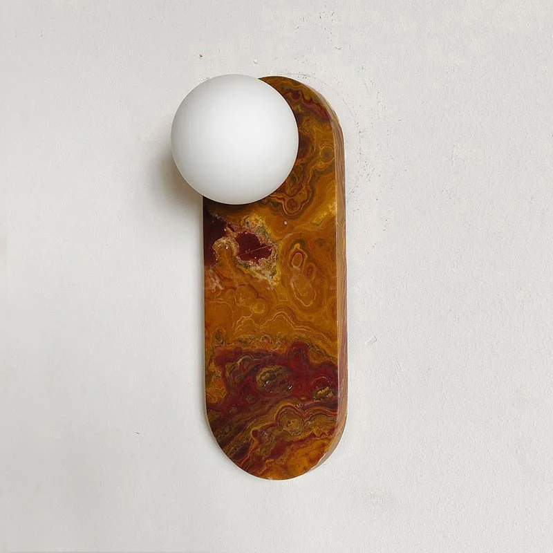 Sysolion Modern Minimalist Glass Marble Wall Lamp - Image 7