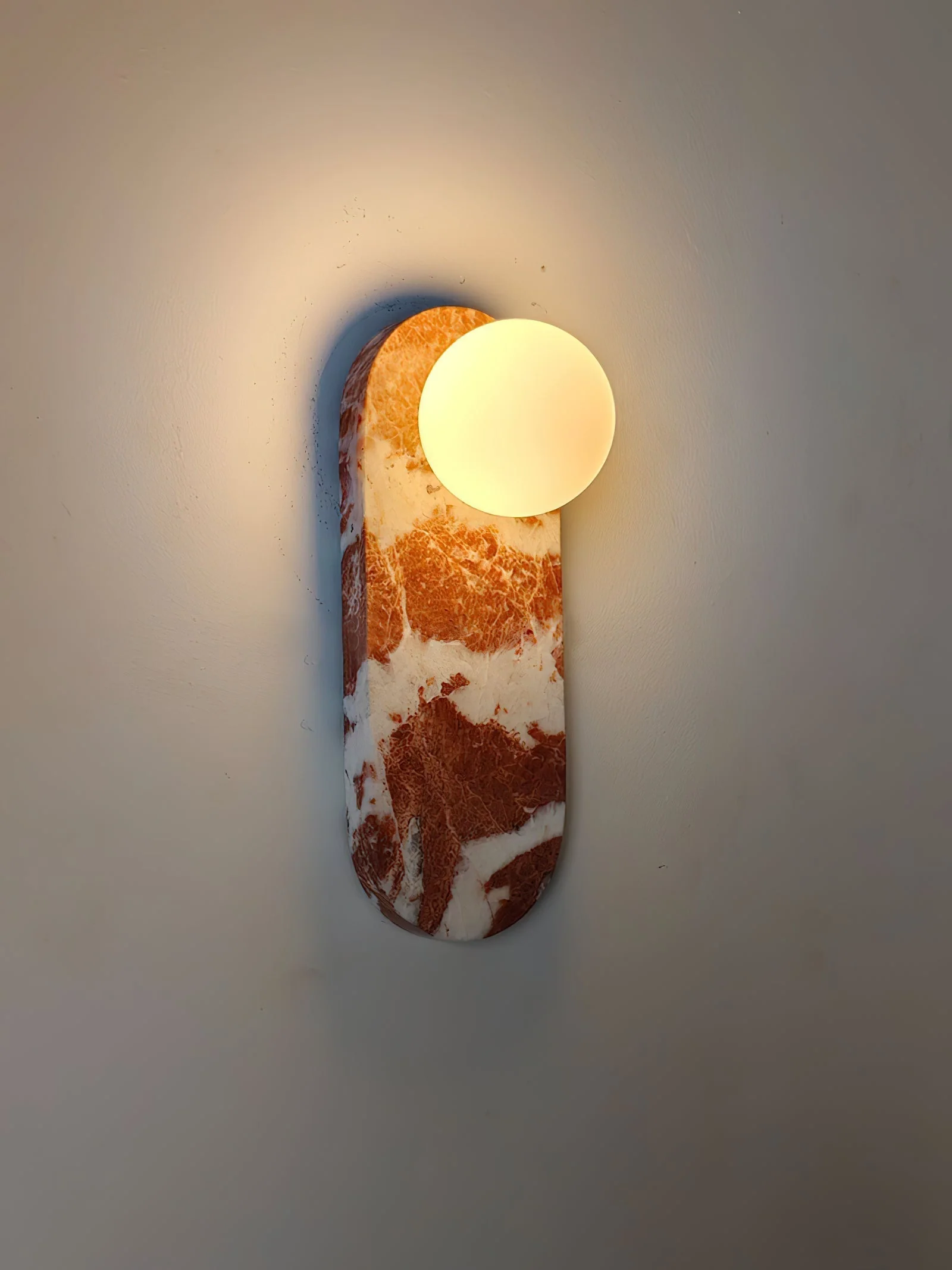 Sysolion Modern Minimalist Glass Marble Wall Lamp - Image 9