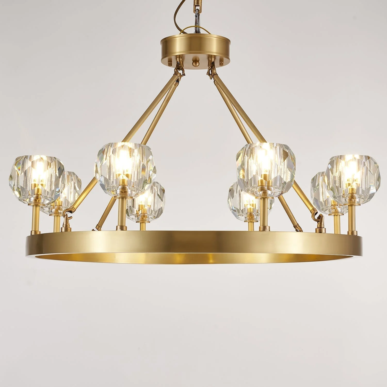 Syzorisra Modern Crystal Brass Chandelier - Image 10