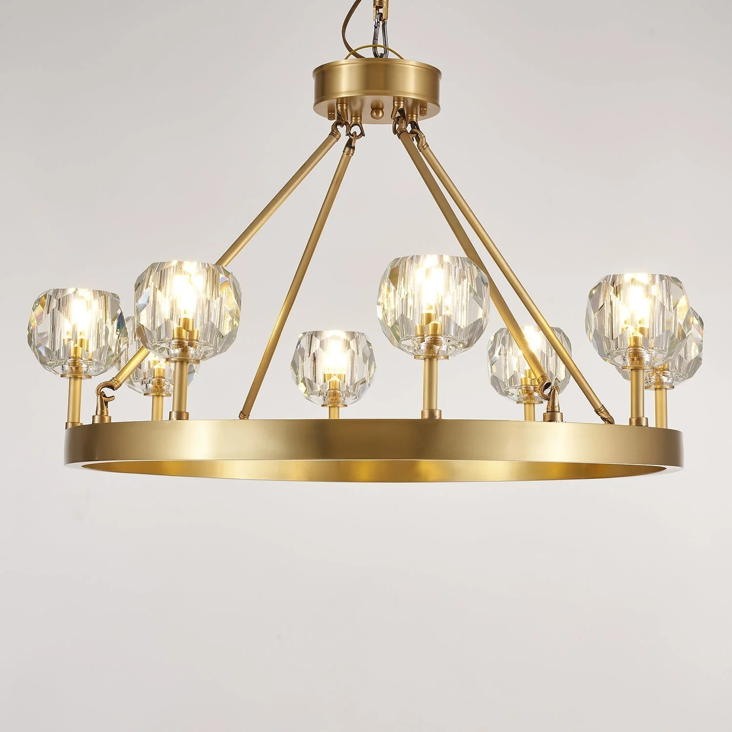 Syzorisra Modern Crystal Brass Chandelier - Image 11
