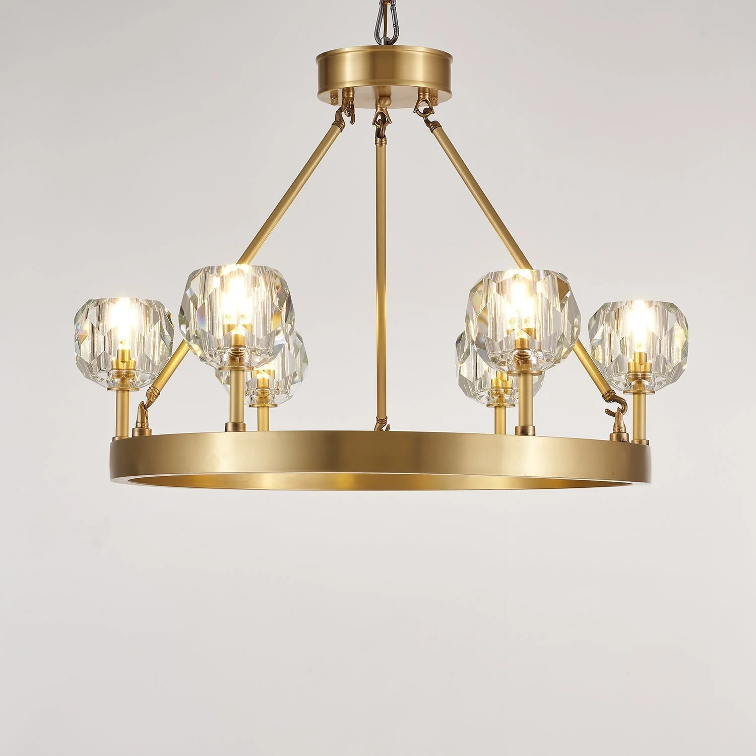 Syzorisra Modern Crystal Brass Chandelier - Image 2