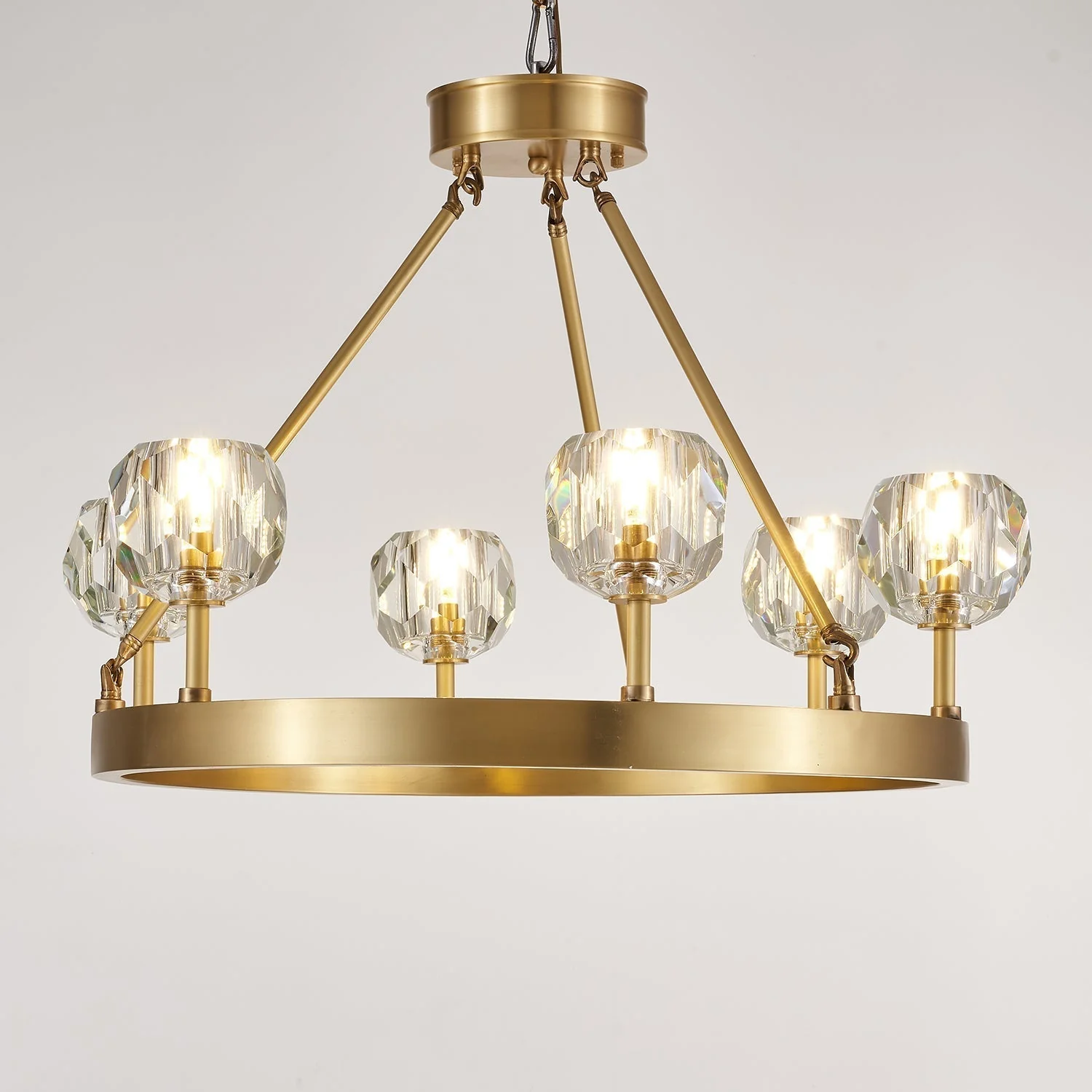 Syzorisra Modern Crystal Brass Chandelier - Image 3