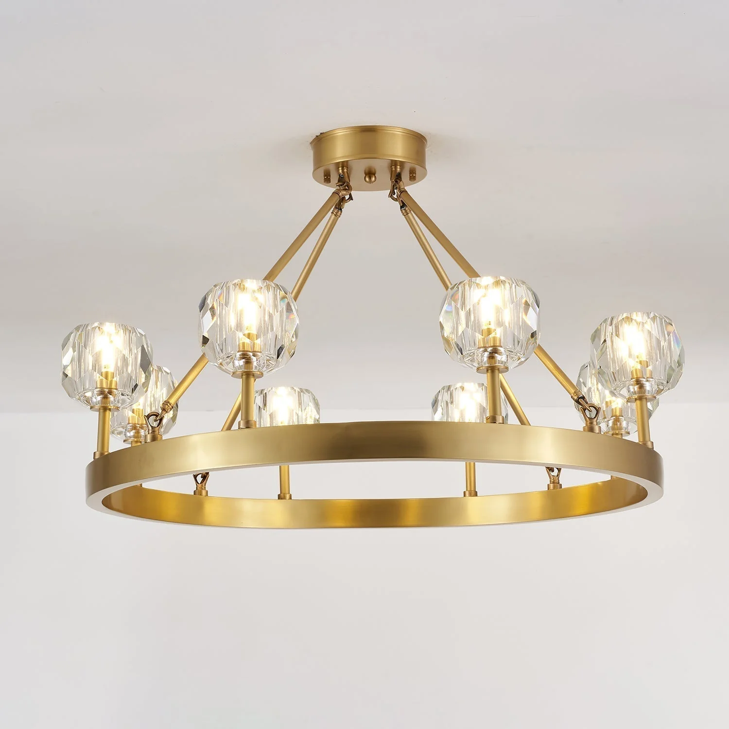 Syzorisra Modern Crystal Brass Chandelier - Image 5