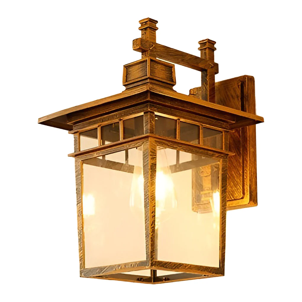 Tabi LED Waterproof Retro Glass Outdoor Wall Sconce Light - Image 2