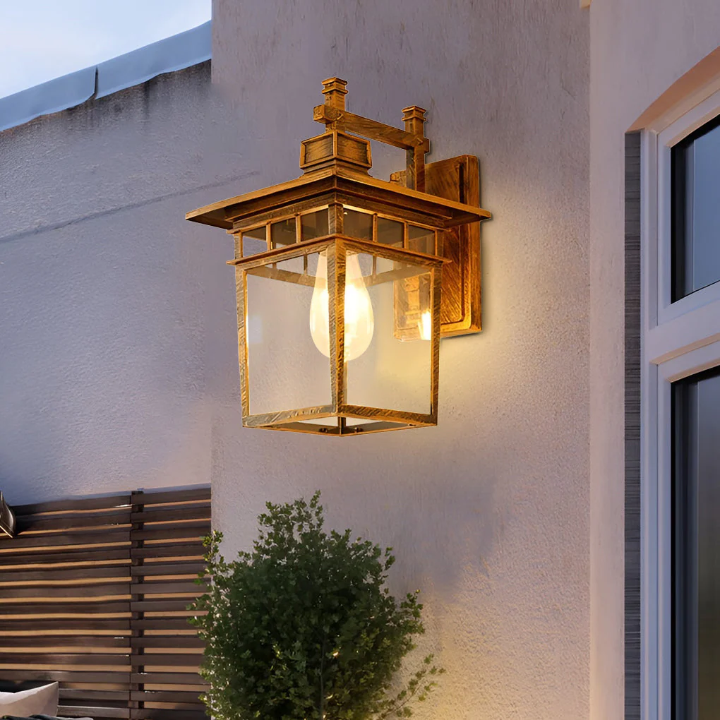 Tabi LED Waterproof Retro Glass Outdoor Wall Sconce Light - Image 6