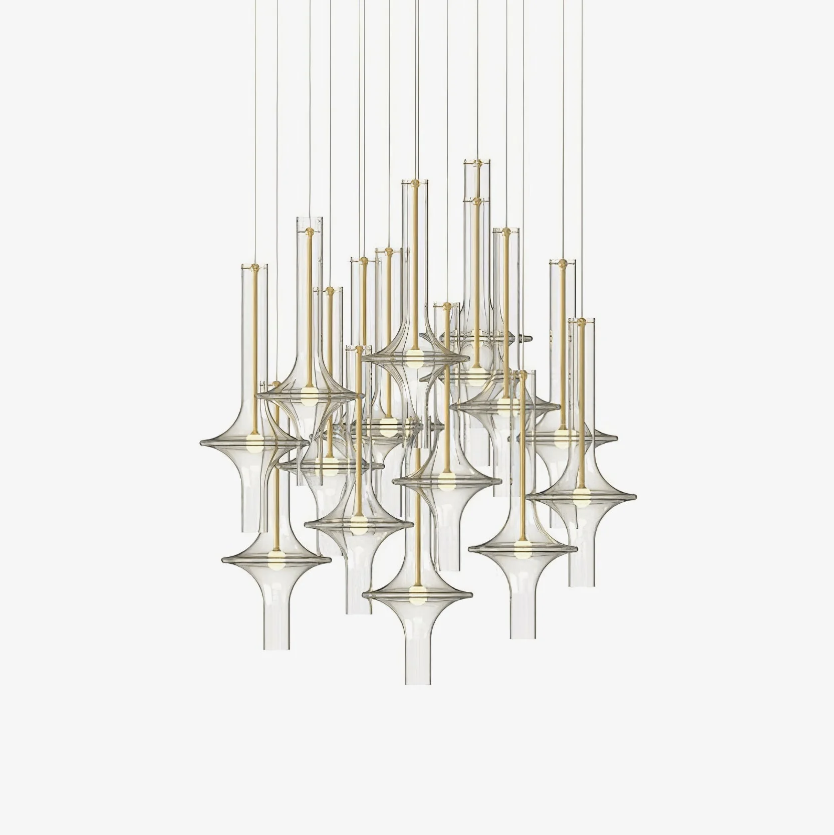 Talera Glass Industrial Glam Pendant Light
