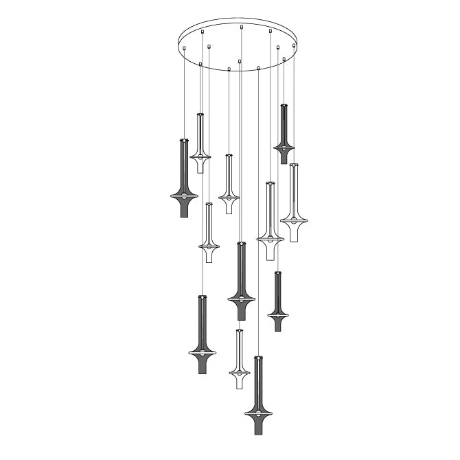 Talera Glass Industrial Glam Pendant Light - Image 14
