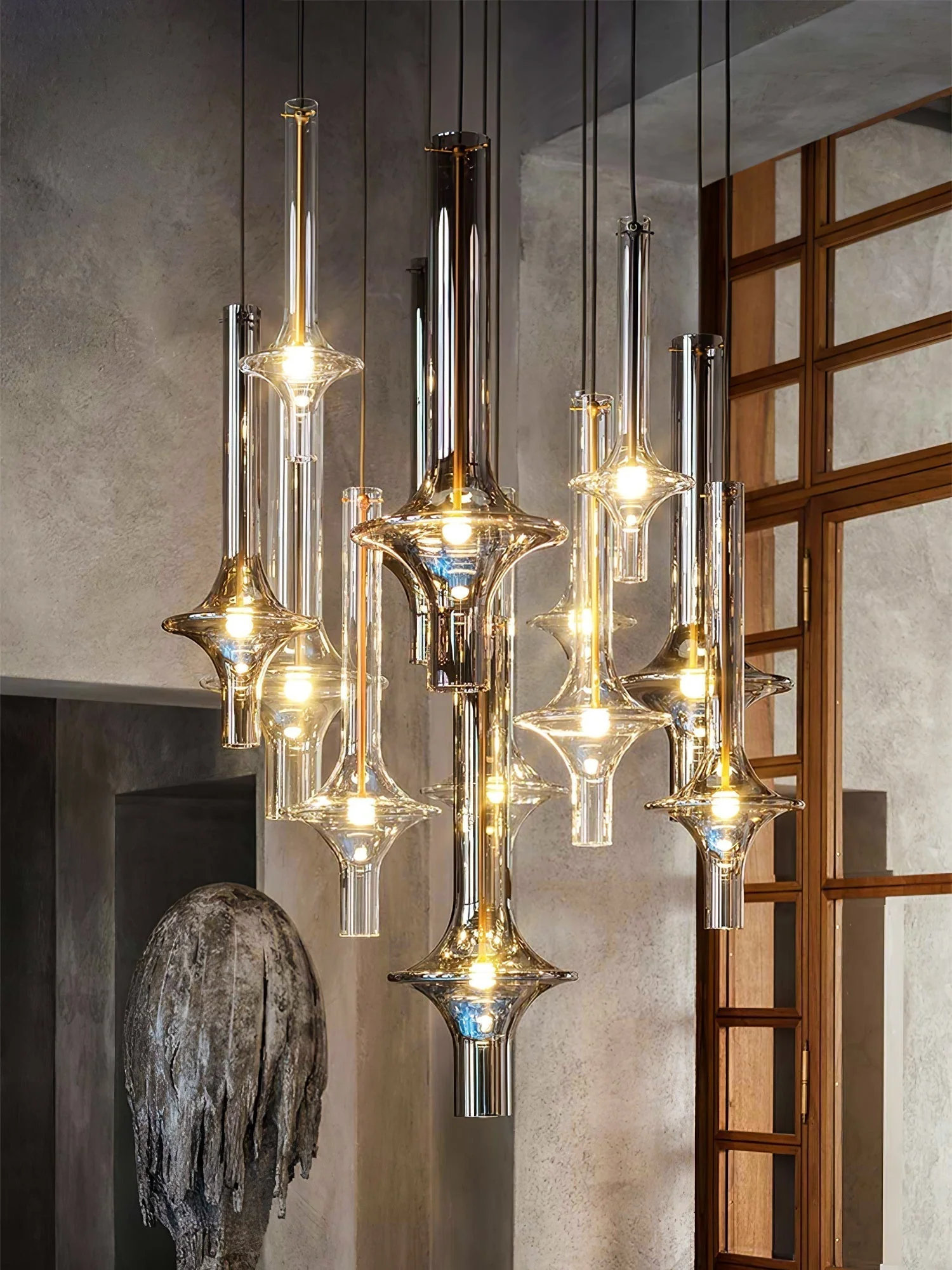 Talera Glass Industrial Glam Pendant Light - Image 15