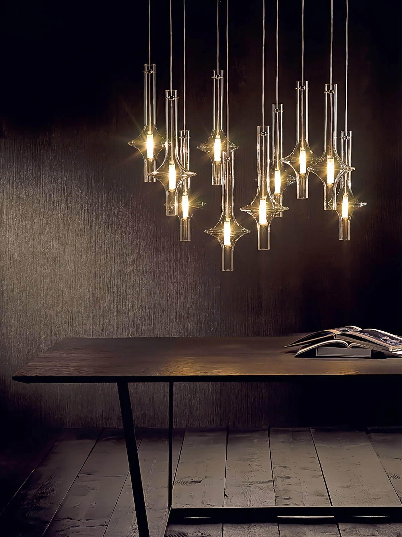 Talera Glass Industrial Glam Pendant Light - Image 19
