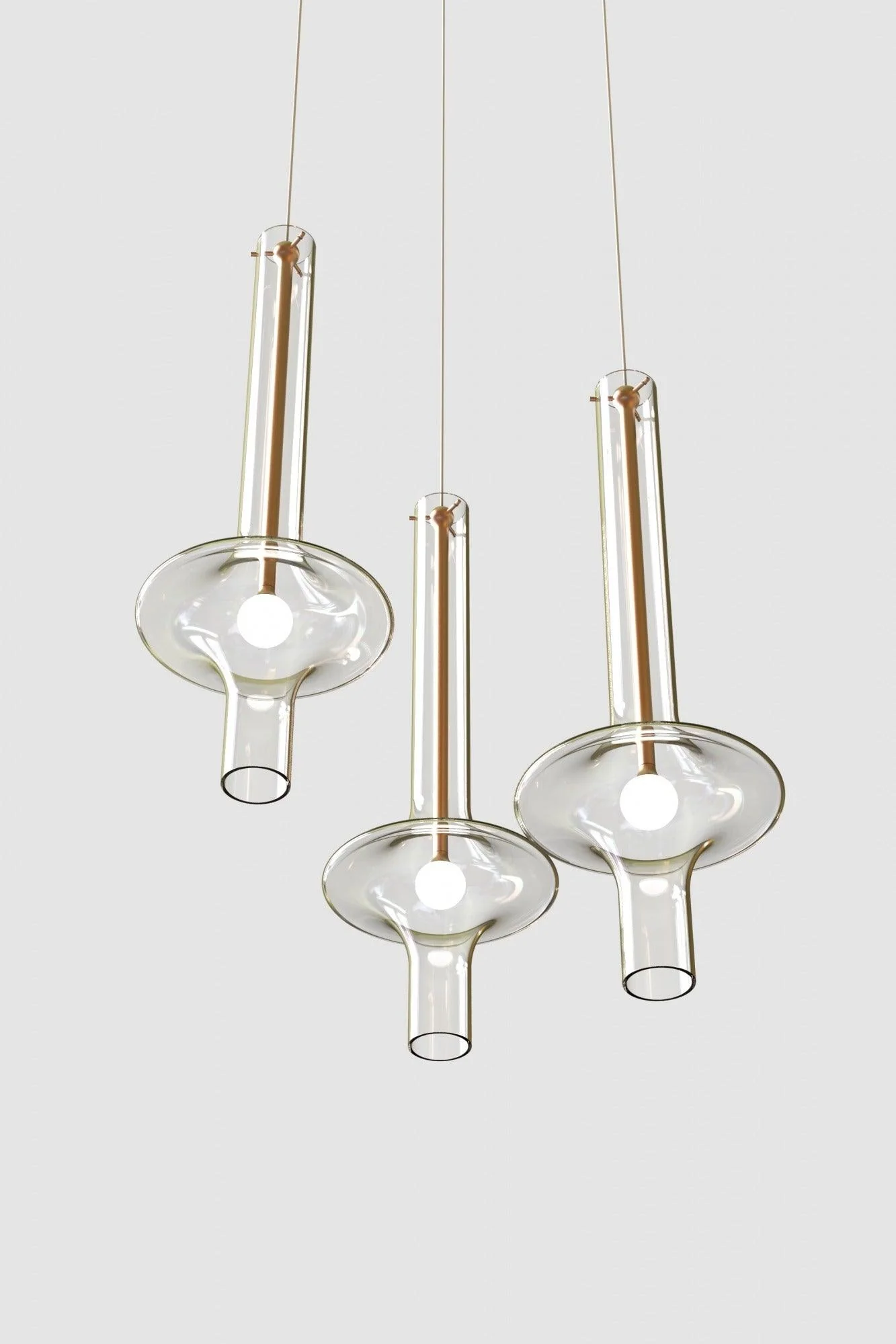 Talera Glass Industrial Glam Pendant Light - Image 2