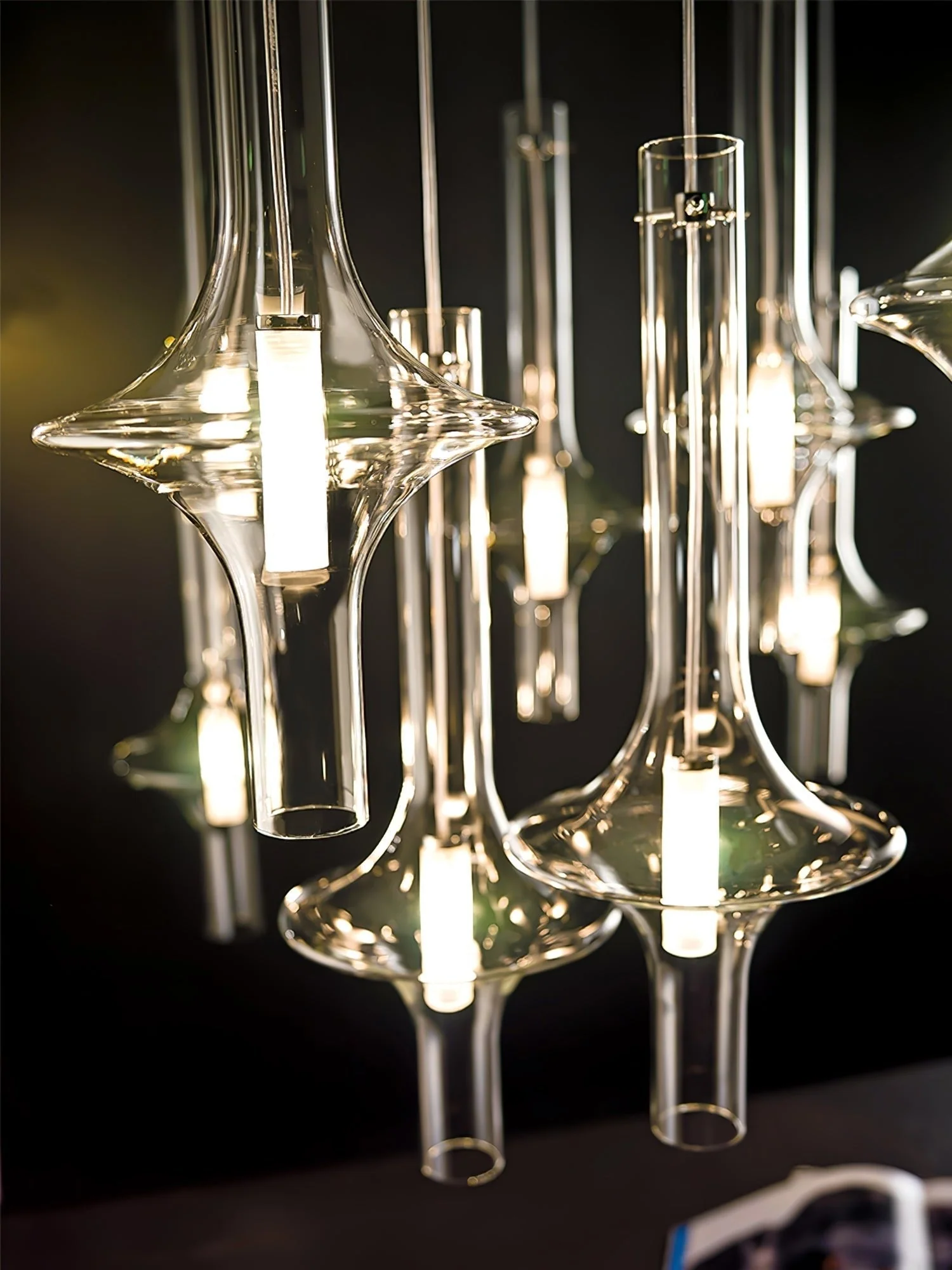 Talera Glass Industrial Glam Pendant Light - Image 21