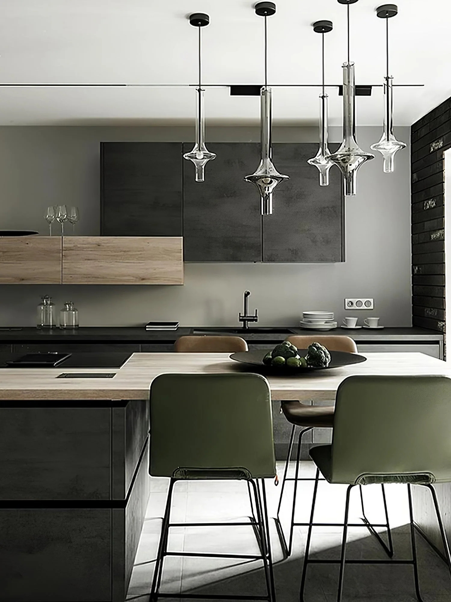 Talera Glass Industrial Glam Pendant Light - Image 22