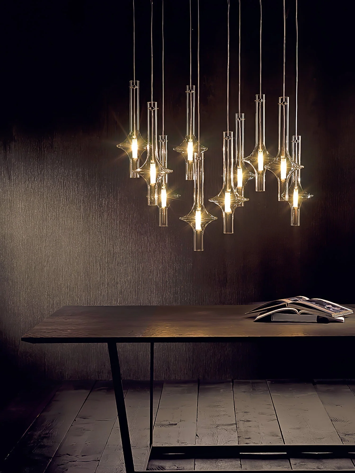 Talera Glass Industrial Glam Pendant Light - Image 27