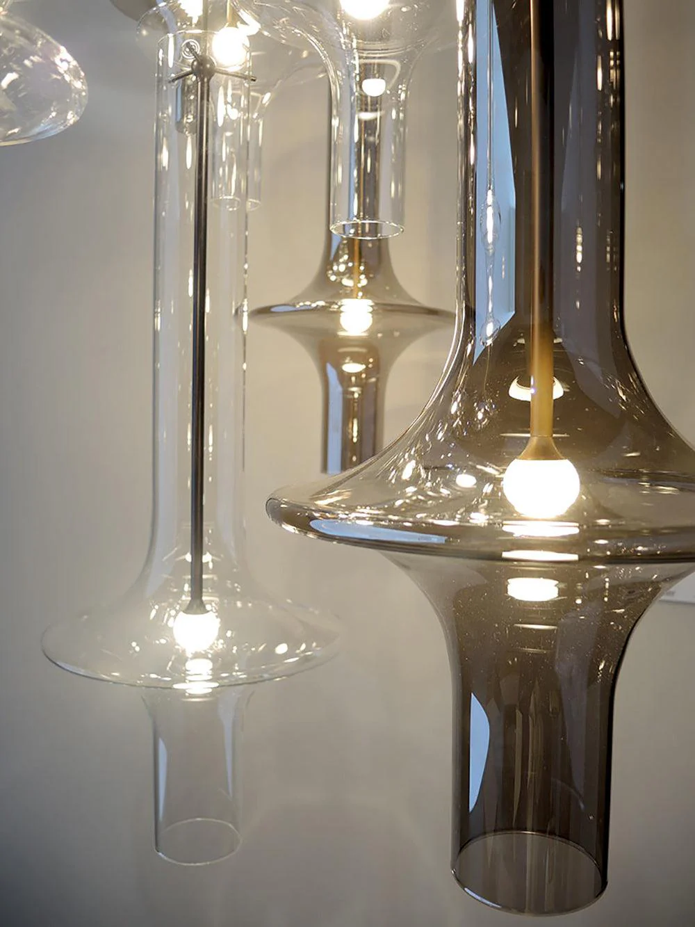 Talera Glass Industrial Glam Pendant Light - Image 3