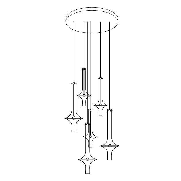 Talera Glass Industrial Glam Pendant Light - Image 35