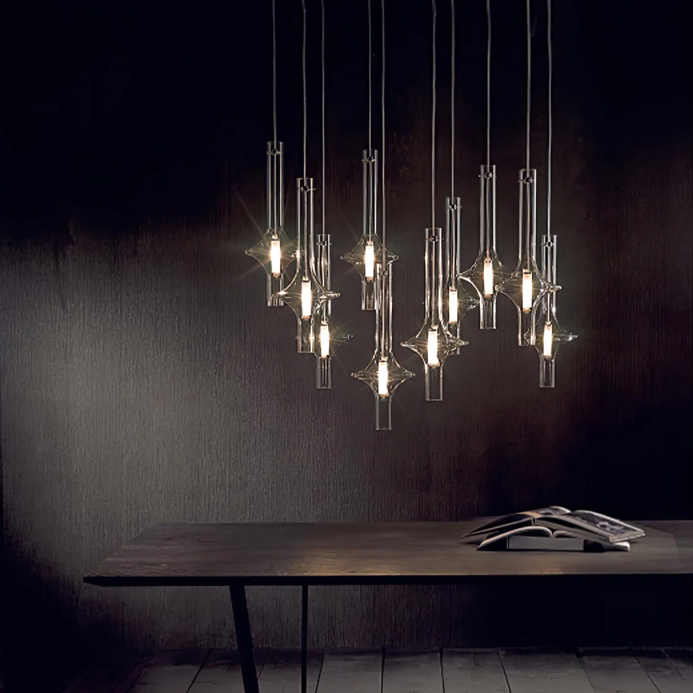 Talera Glass Industrial Glam Pendant Light - Image 4