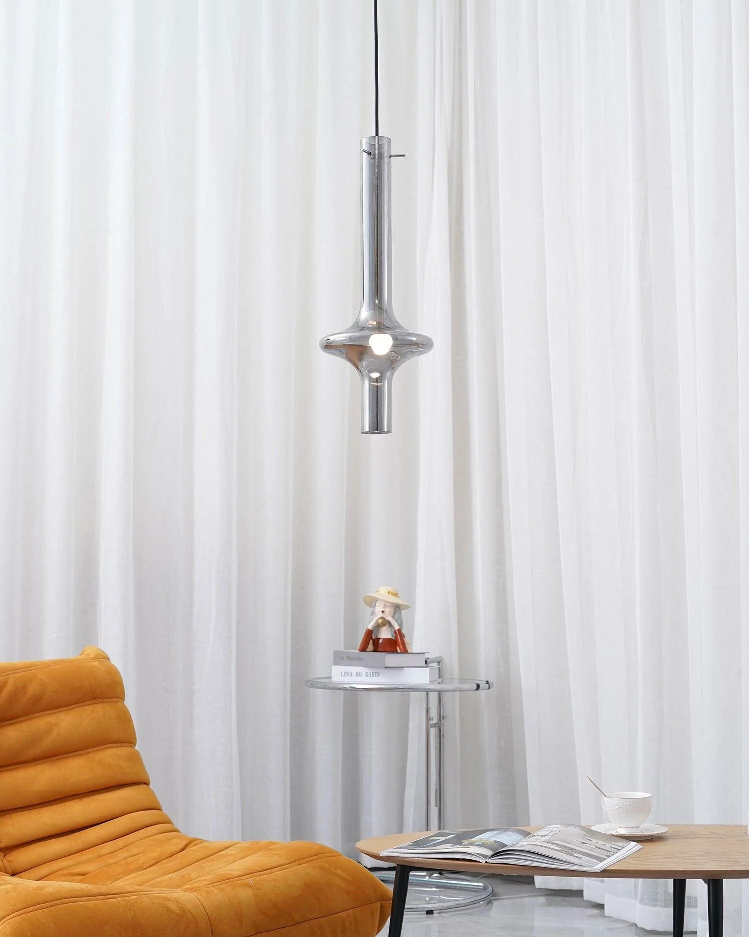 Talera Glass Industrial Glam Pendant Light - Image 44