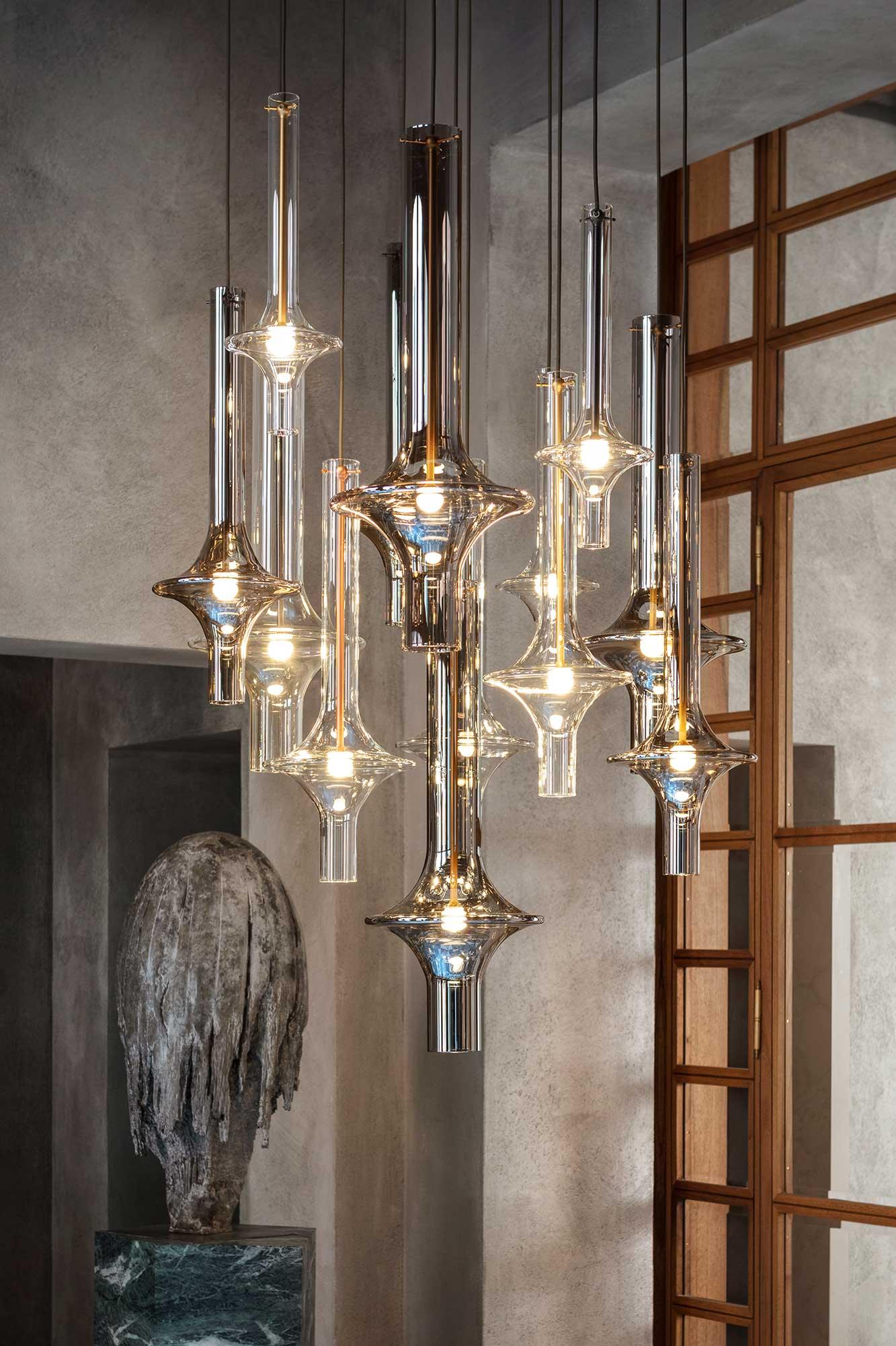 Talera Glass Industrial Glam Pendant Light - Image 49
