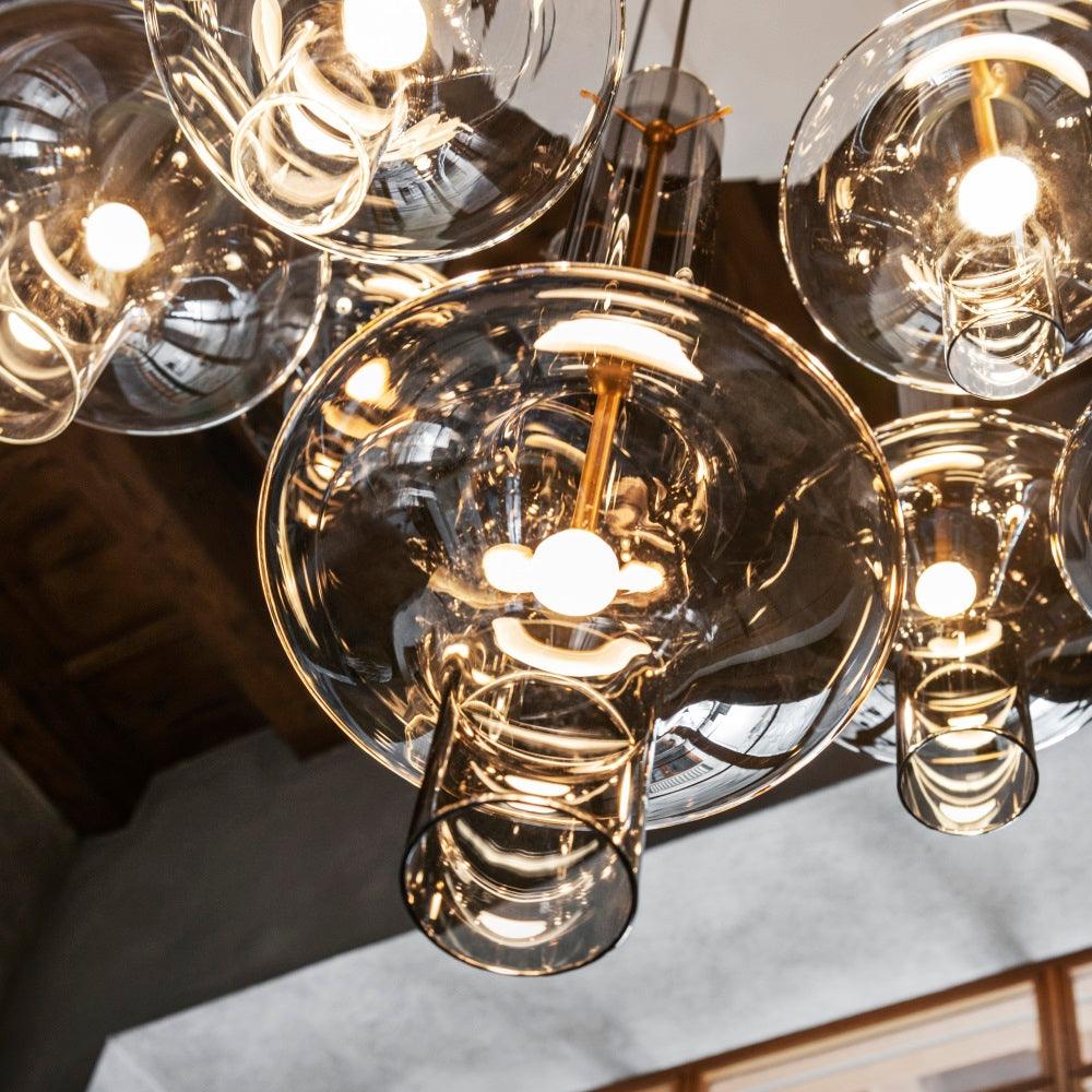 Talera Glass Industrial Glam Pendant Light - Image 5