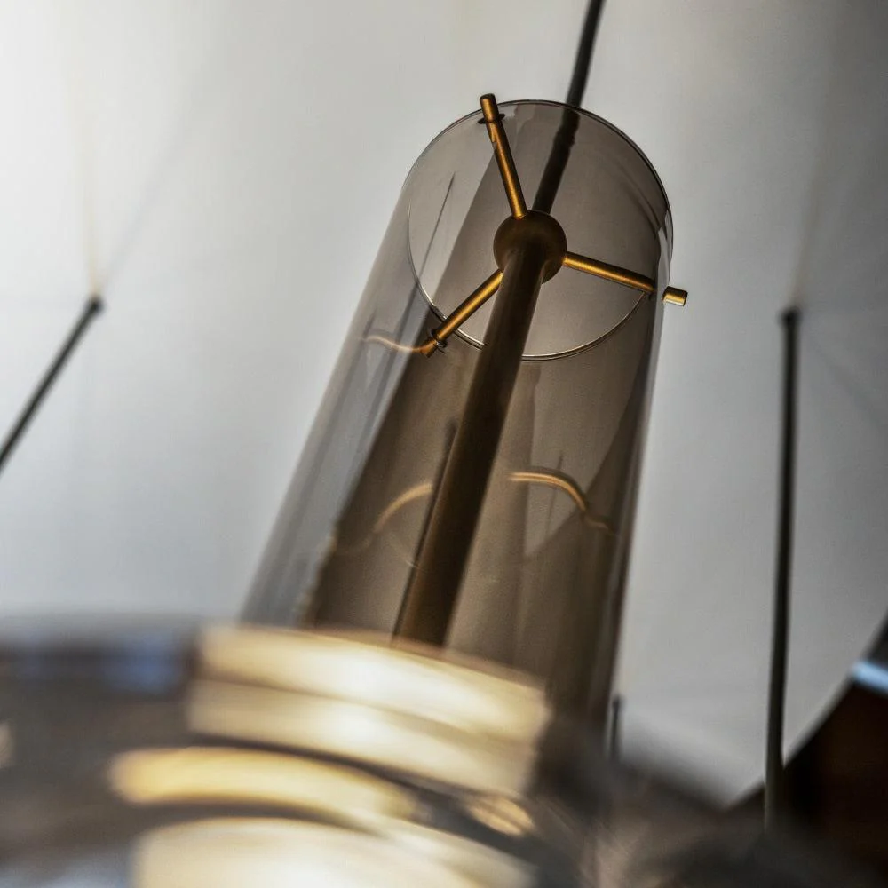 Talera Glass Industrial Glam Pendant Light - Image 7