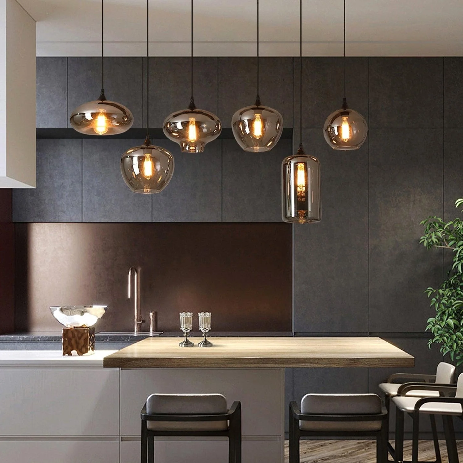 Talis Glass Industrial Chic Pendant Light - Image 23
