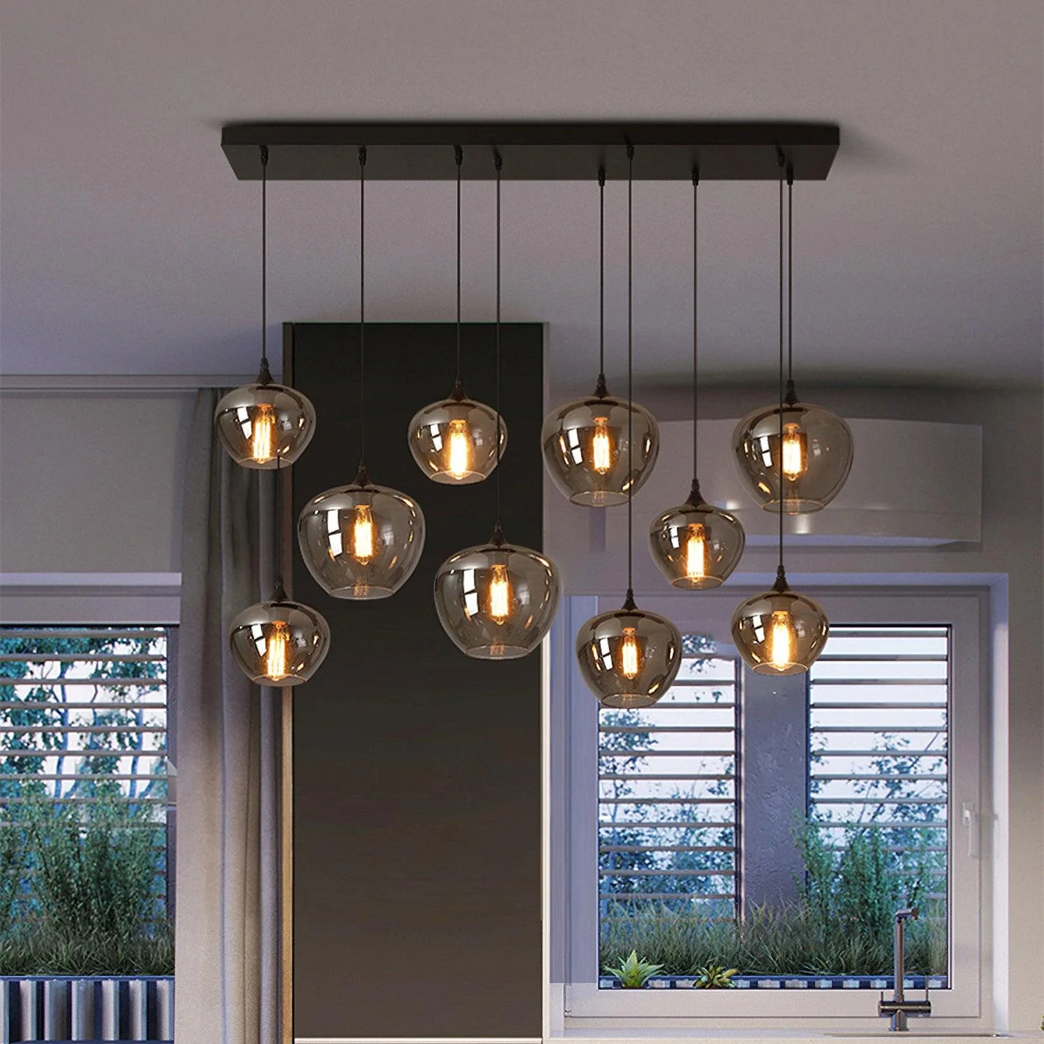 Talis Glass Industrial Chic Pendant Light - Image 4
