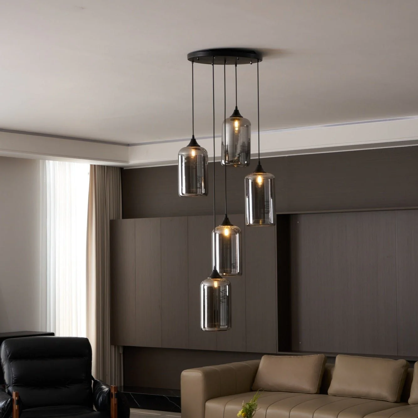 Talis Glass Industrial Chic Pendant Light - Image 40