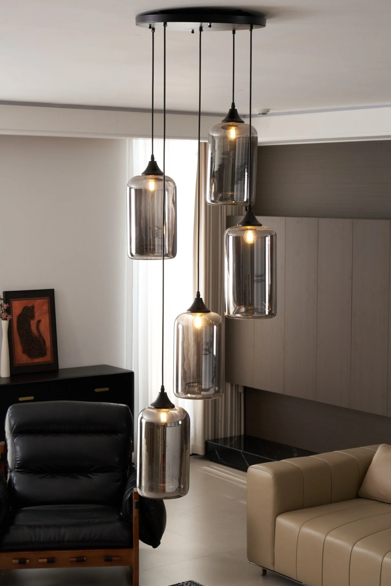 Talis Glass Industrial Chic Pendant Light - Image 47