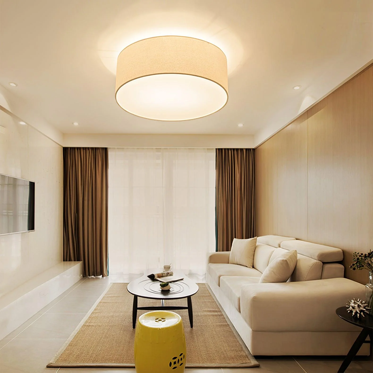 Tamb Modern Fabric Ceiling Light - Image 3